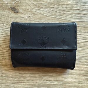 MCM Monogram Trifold  Canvas Wallet